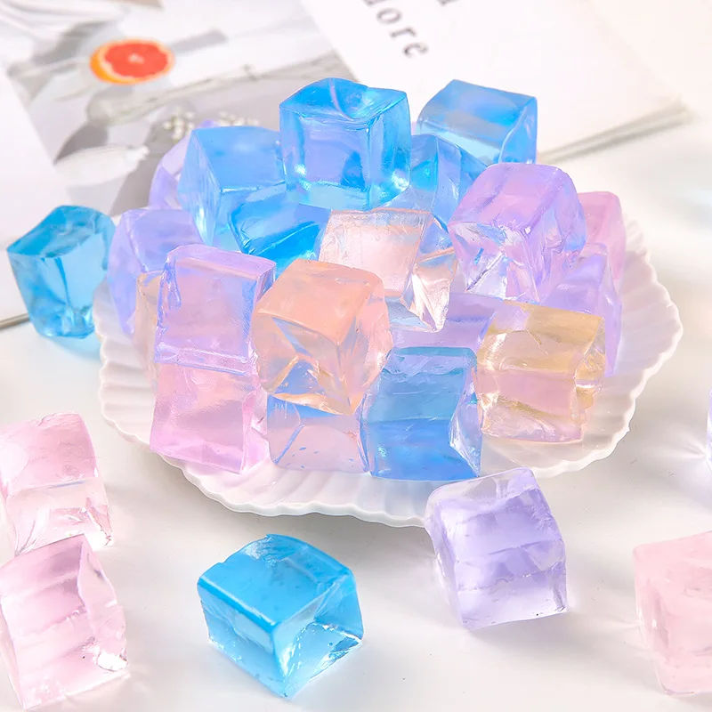 15 Clear Mini Ice Cube Squeeze Toys 4