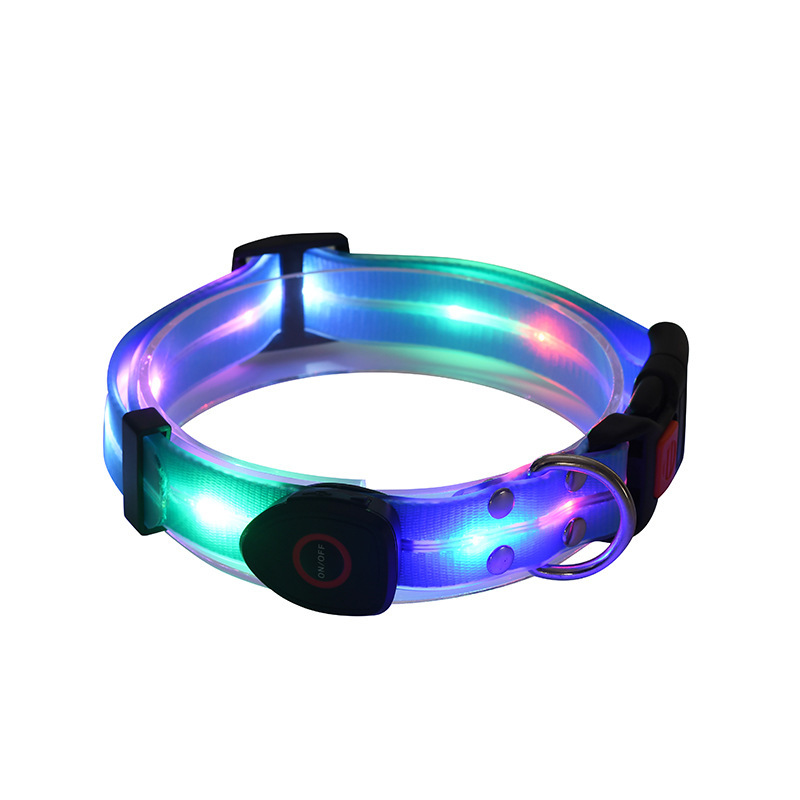 LED Gummi Hundehalsband USB Wiederaufladbar Wasserdicht 2