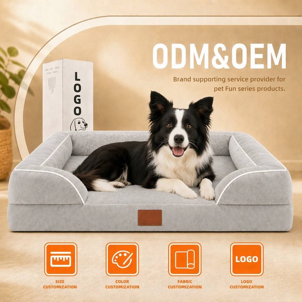Chew-Proof Plush Pet Bed, Multiple Sizes