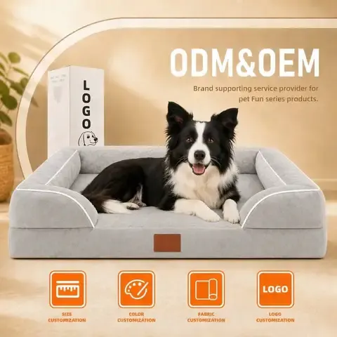 Chew-Proof Plush Pet Bed, Multiple Sizes