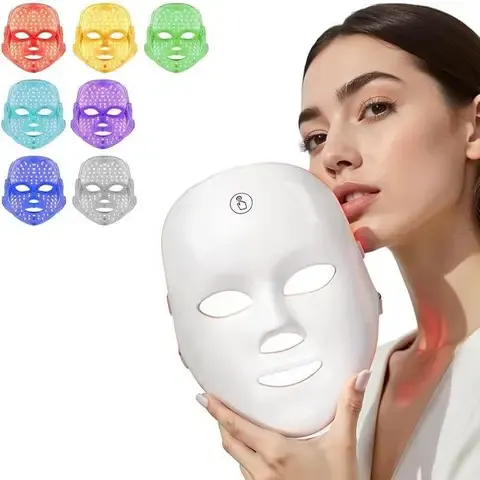 LED-Gesichtsmaske mit 7 Farben Lichttherapie