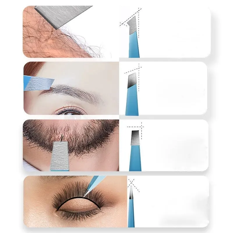 Stainless Steel Eyebrow Tweezers 2
