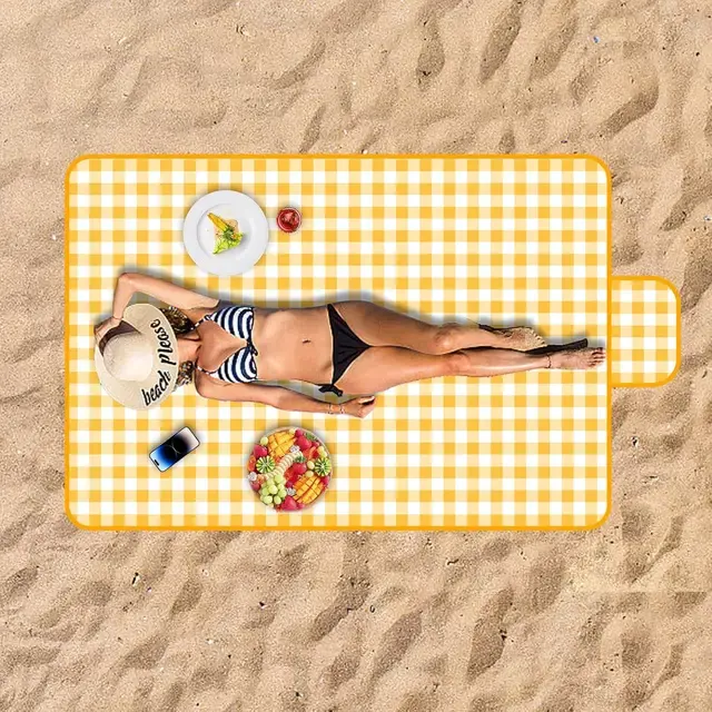 Sand-Free Waterproof Beach Mat 200x210cm 4