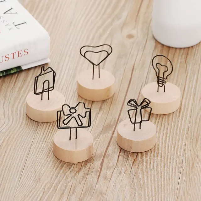 Round Wooden Photo Clip 3