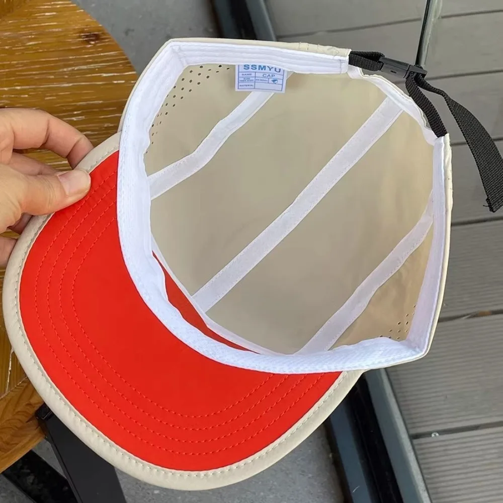 Farbblock 5-Panel Baseballkappe - Bestickte Buchstaben Schnelltrocknende Mesh 4