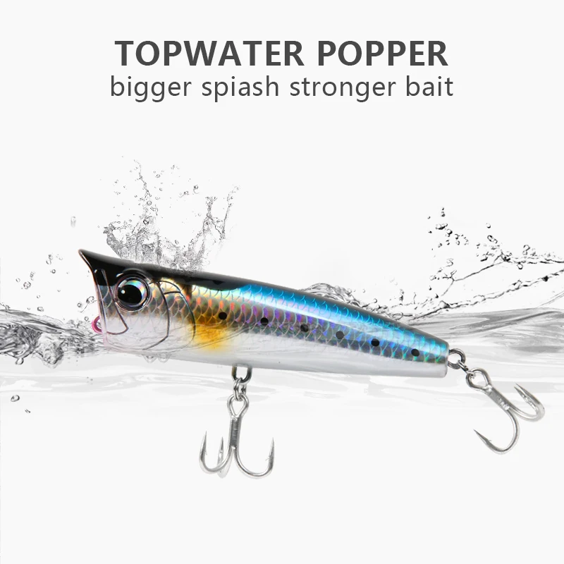 Floating Topwater Popper Hard Lure 8.5-30g 4