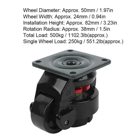 leveling industrial caster