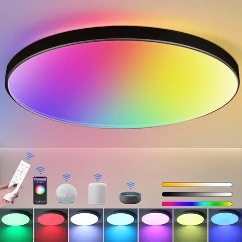 LED Smart Fernbedienbare Dimmbare LED-Deckenleuchte RGB Tuya Beleuchtung