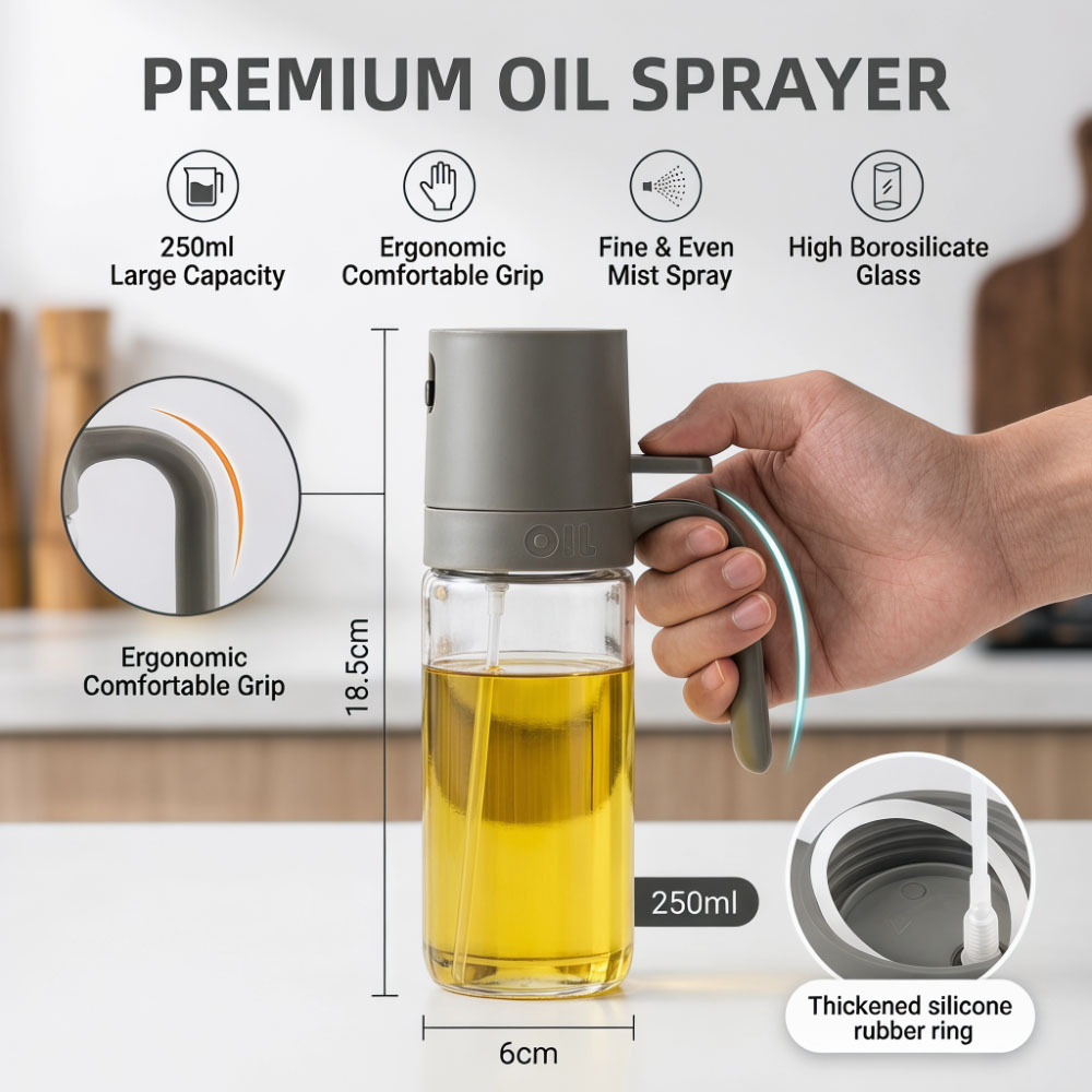 Oil Spray Bottle for Cooking High Borosilicate Glass 2