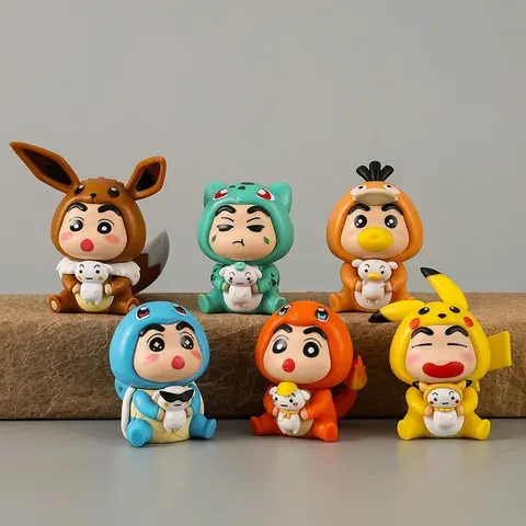 6 Piece Anime Cartoon PVC Figure Set