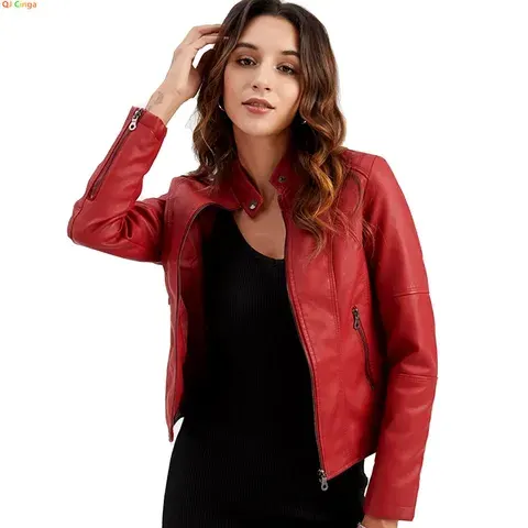 Kunstleder-Bikerjacke
