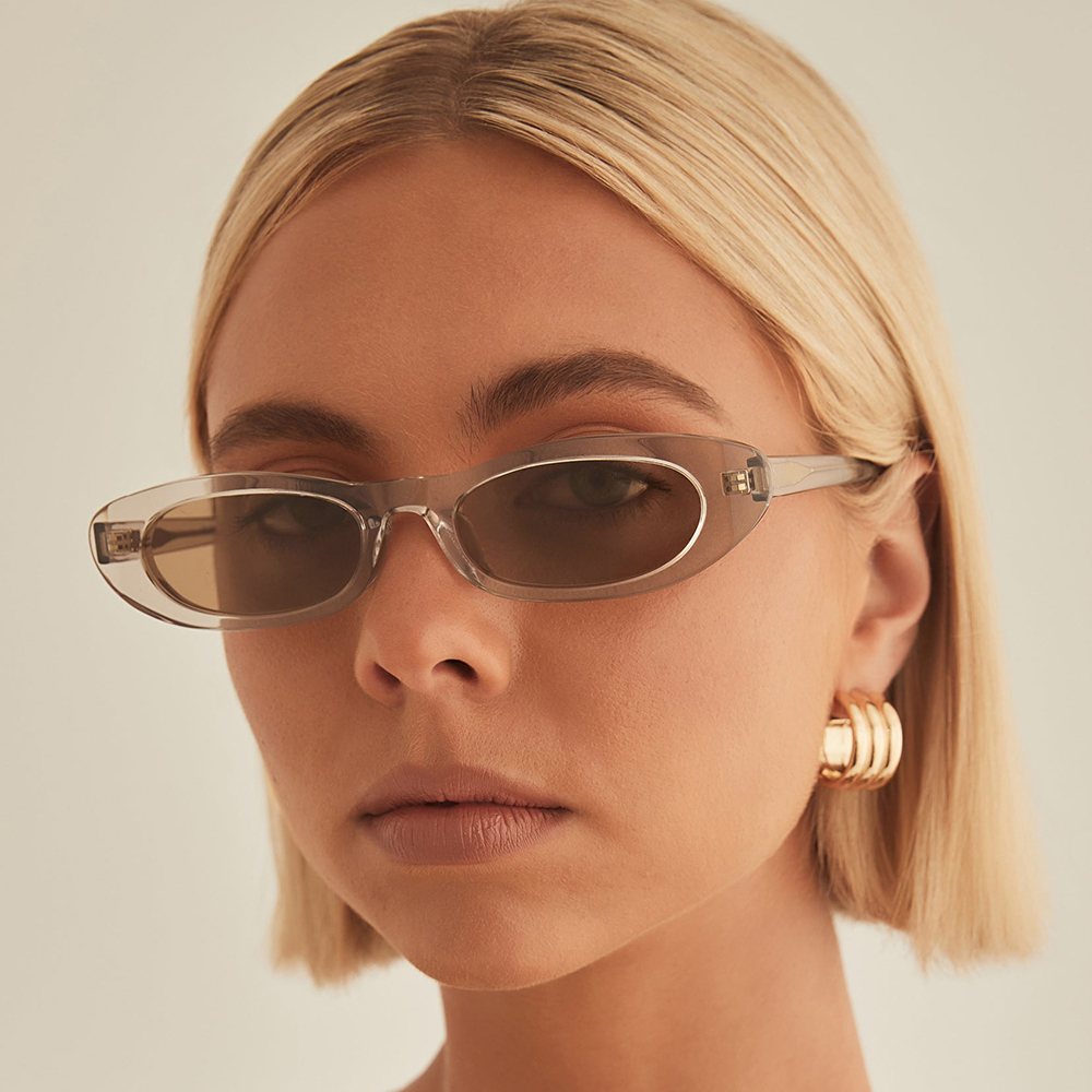 Ovale Damen-Sonnenbrille aus Bio-Acetat