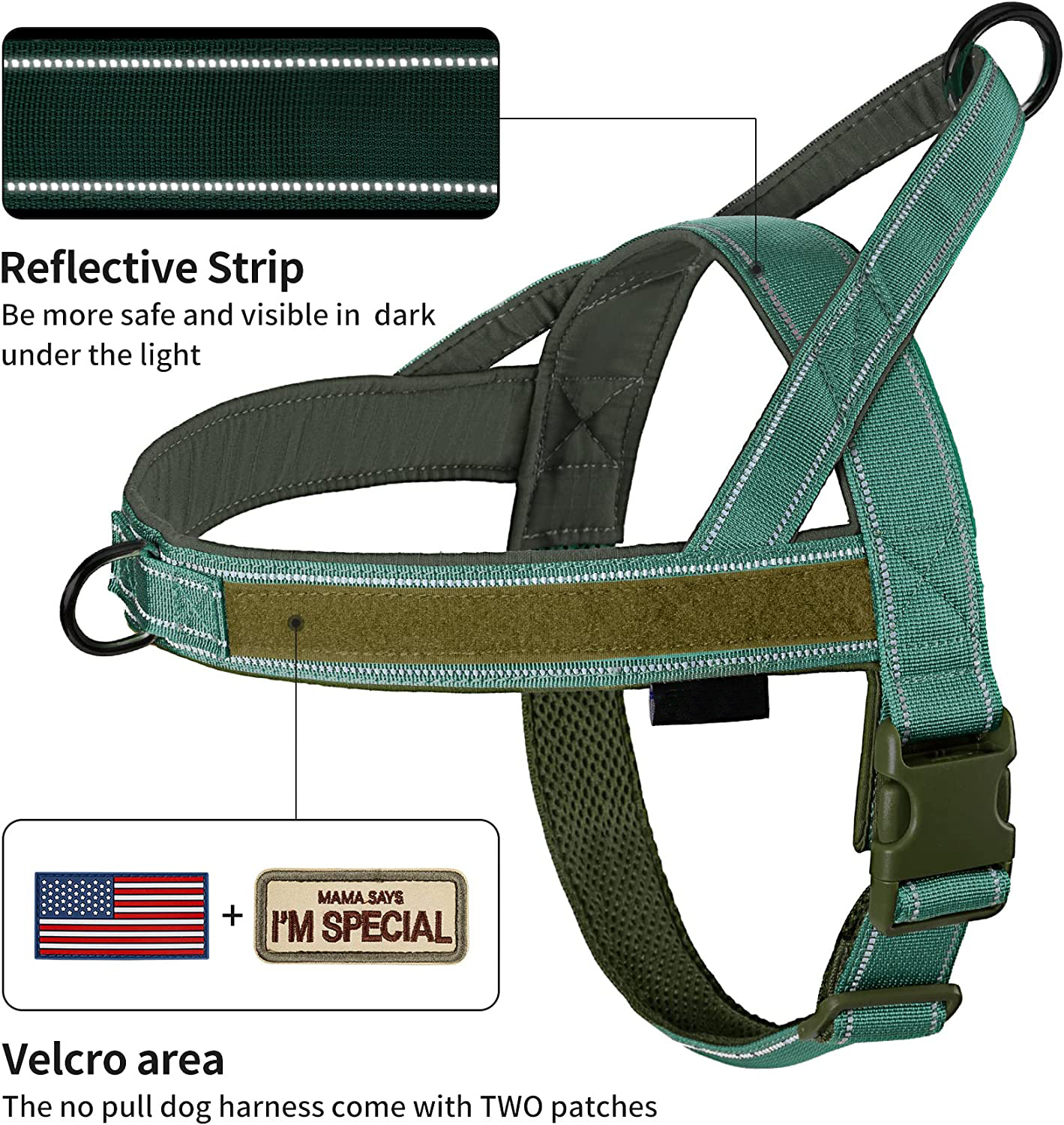 Padded No-Pull Nylon Dog Harness 3