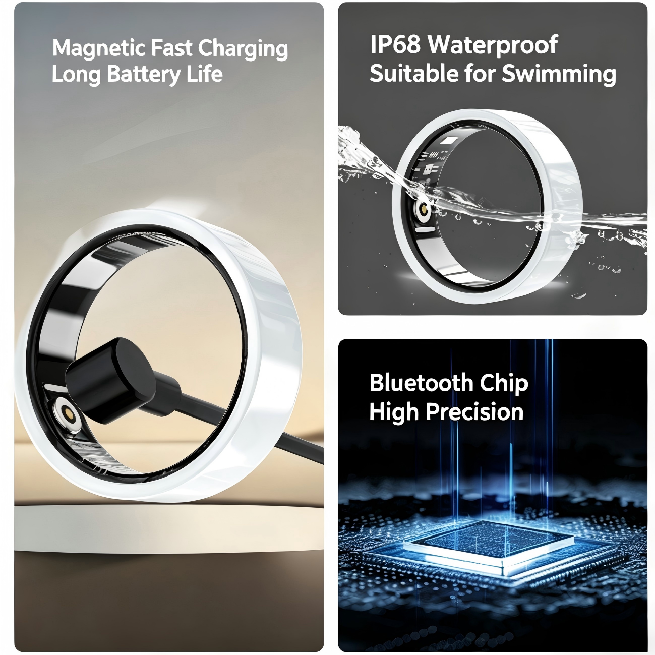 Smart Health Ring with SpO2 and IP68 2