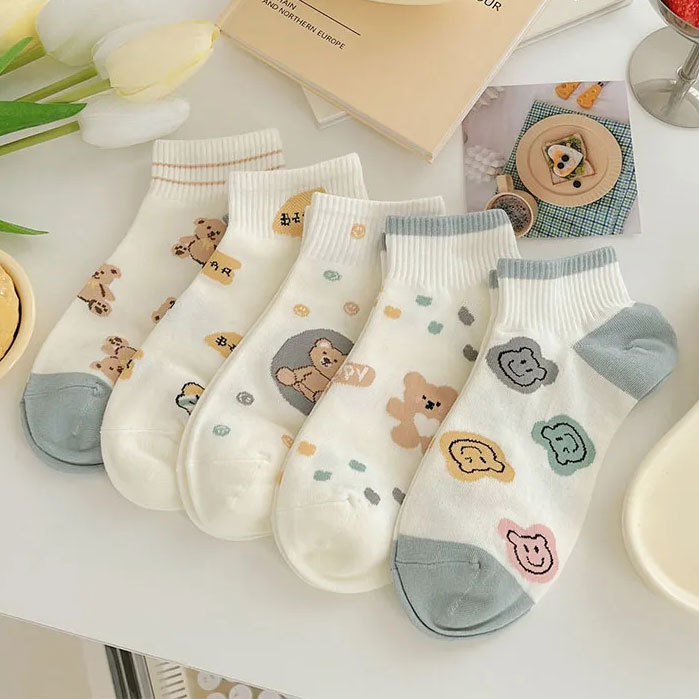 Atmungsaktive Sommer Mädchen Socken Set