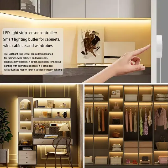 USB COB LED Strip Light with Touch Dimmer 4