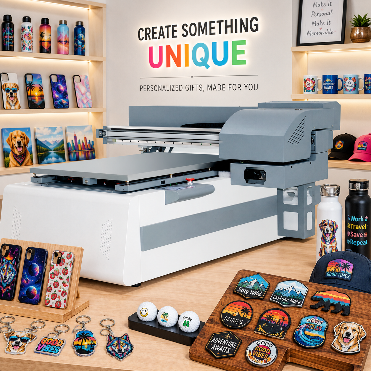 UV Flatbed Printer with CCD Camera