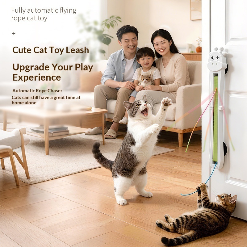 Fully Automatic Door-Hanging Cat Rope Toy 2