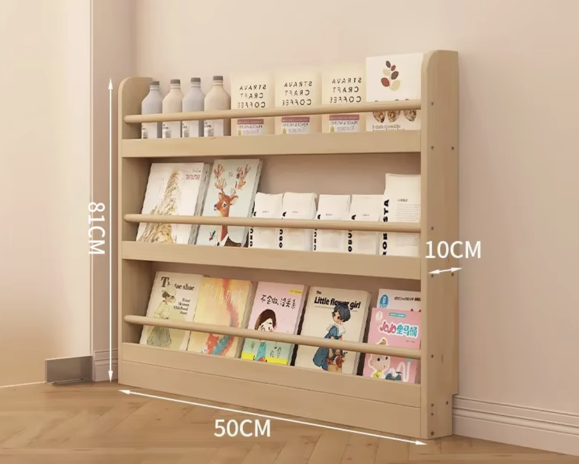 Kids Wall Bookshelf with Cabinet 2
