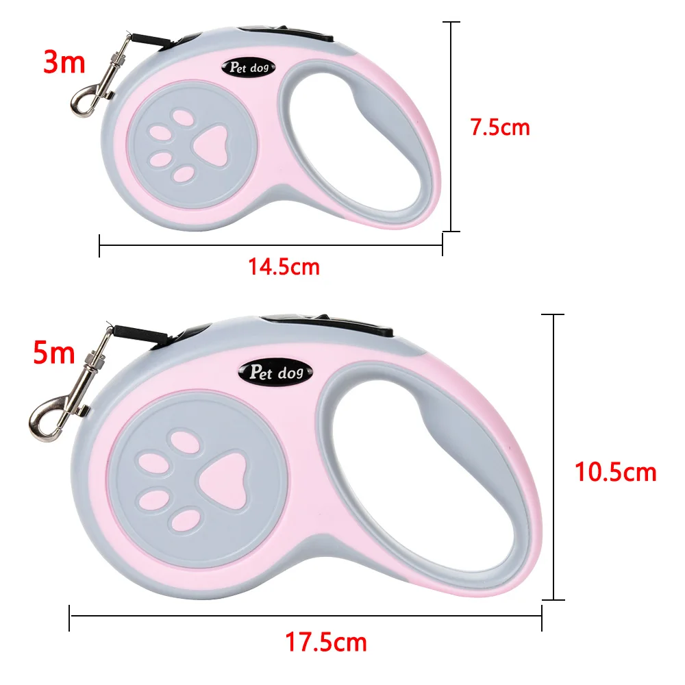 3m/5m Retractable Nylon Dog Leash 4