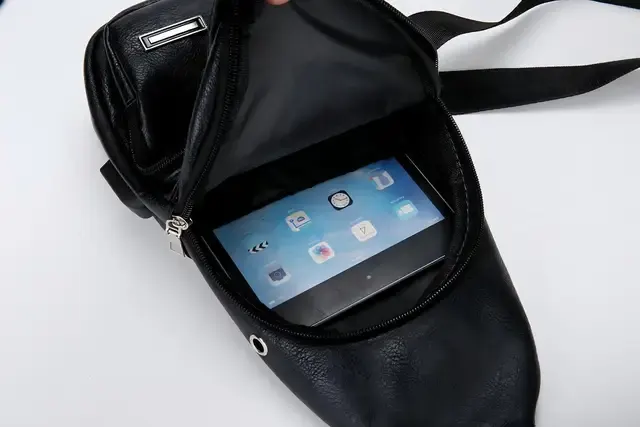 PU Chest Bag with USB Port for Commuters 3