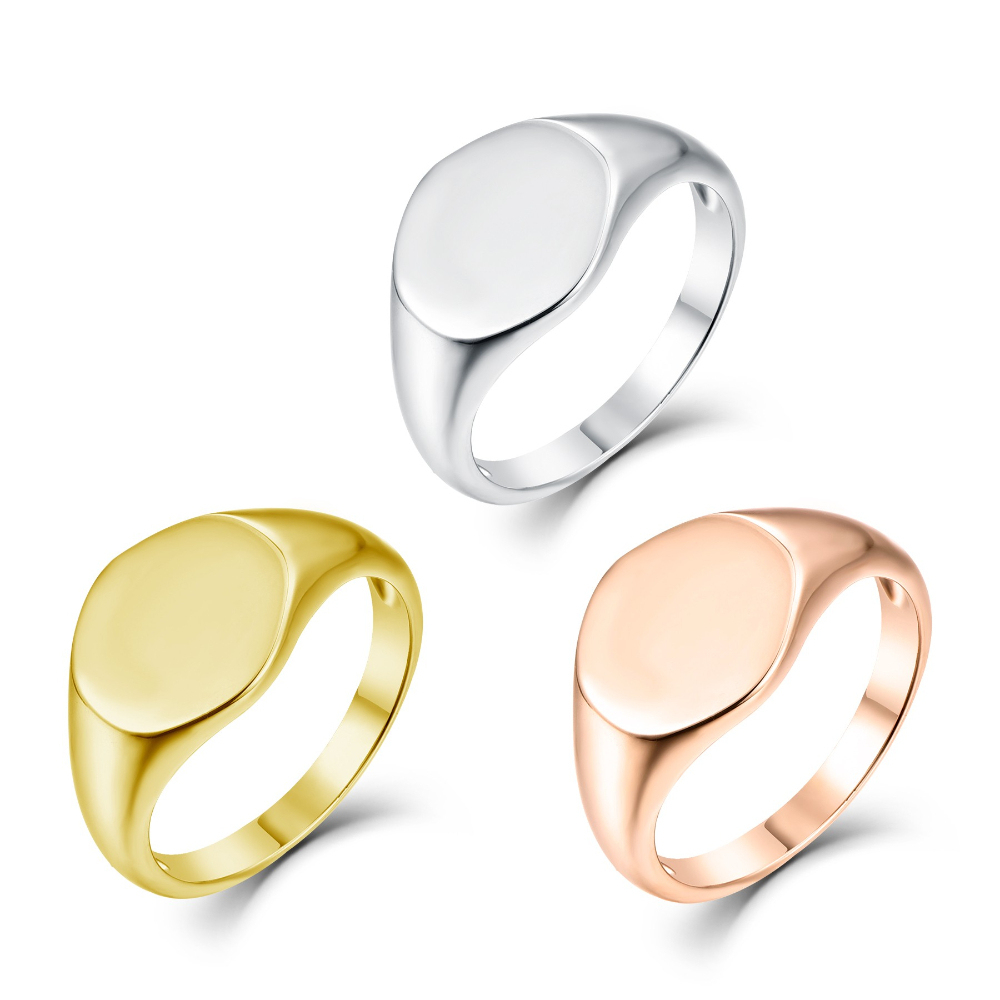 Unisex 925 Sterling Silver Engraved Signet Ring 2