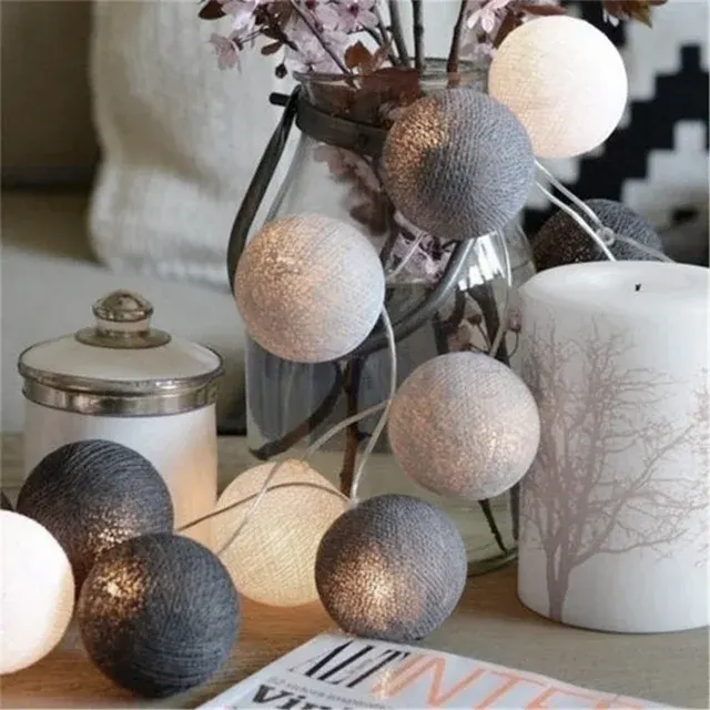 Cotton Ball String Lights 4