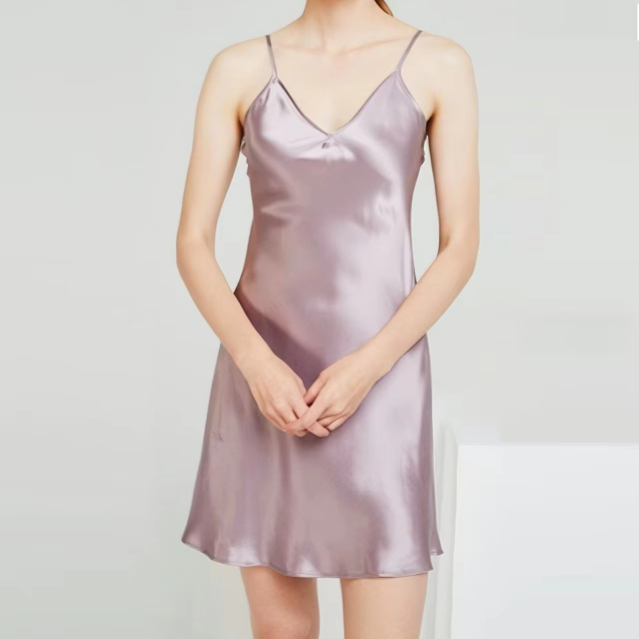 Breathable Summer Silk Satin Nightdress