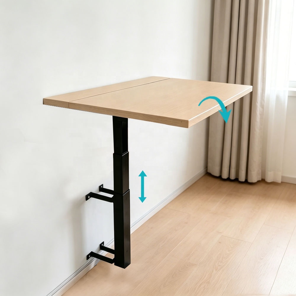 Wall Mounted Foldable Desk Pneumatic Height Adjustable Computer