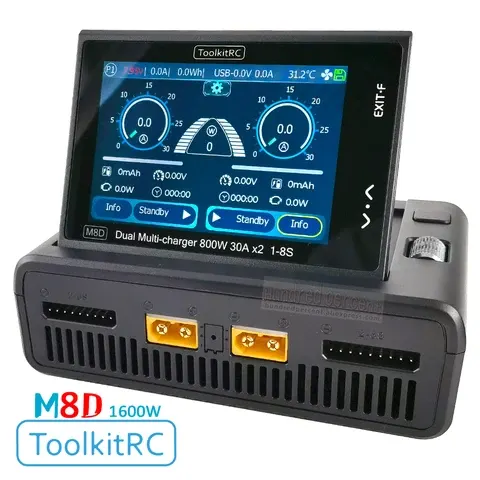 Smart Touchscreen Dual-Channel Battery Charger 30A