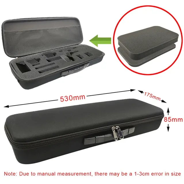 Harte Aufbewahrungsbox DIY-Schaumstoff Stoßfest Individuelle Reisetasche Reißverschluss-Box Kamera-Sammeltasche 3