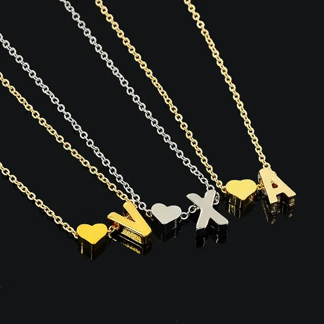 Initial Heart Necklace 4