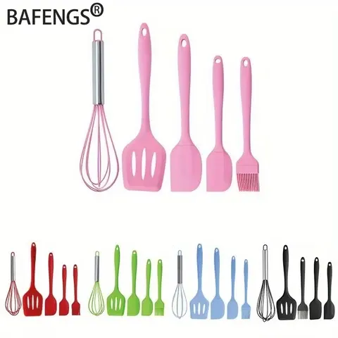 3-teiliges 5-teiliges Farbiges Backset Makronenfarbene Backwerkzeuge – Kuchen-Glasur-