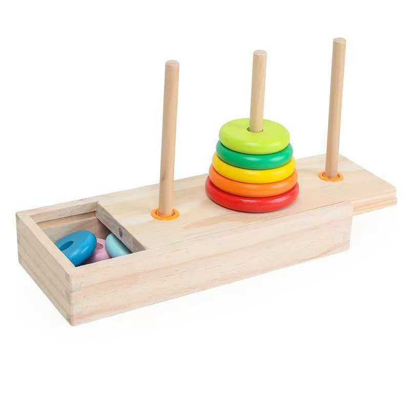 Natural Wooden Montessori Stacking Toy 3