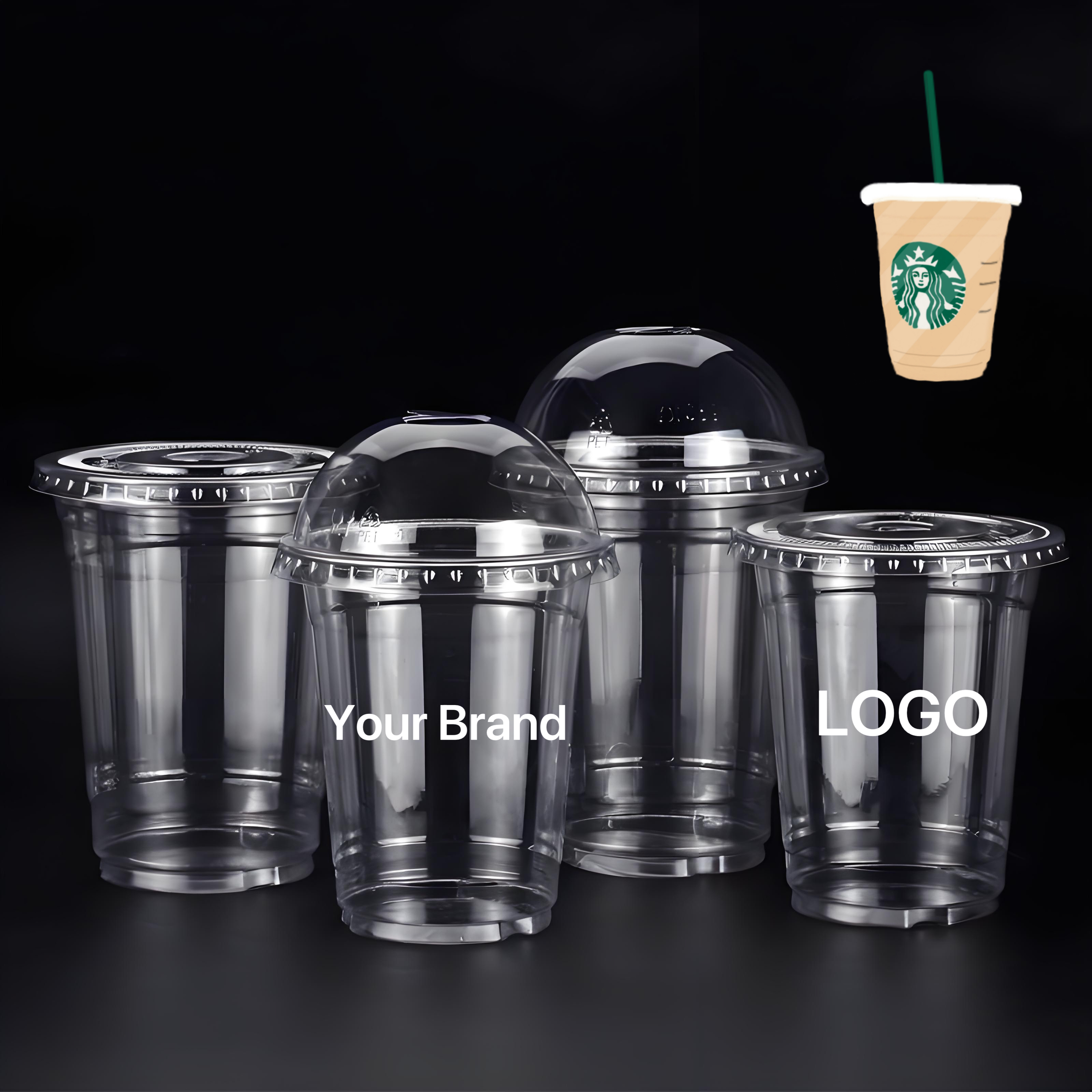Iced Coffee Cups 12–20 oz with Straw