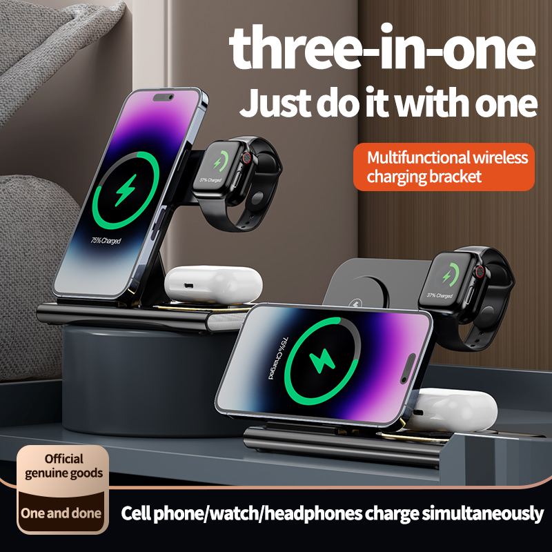 15W Fast Charge 3 in 1 Magnetic Wireless 4