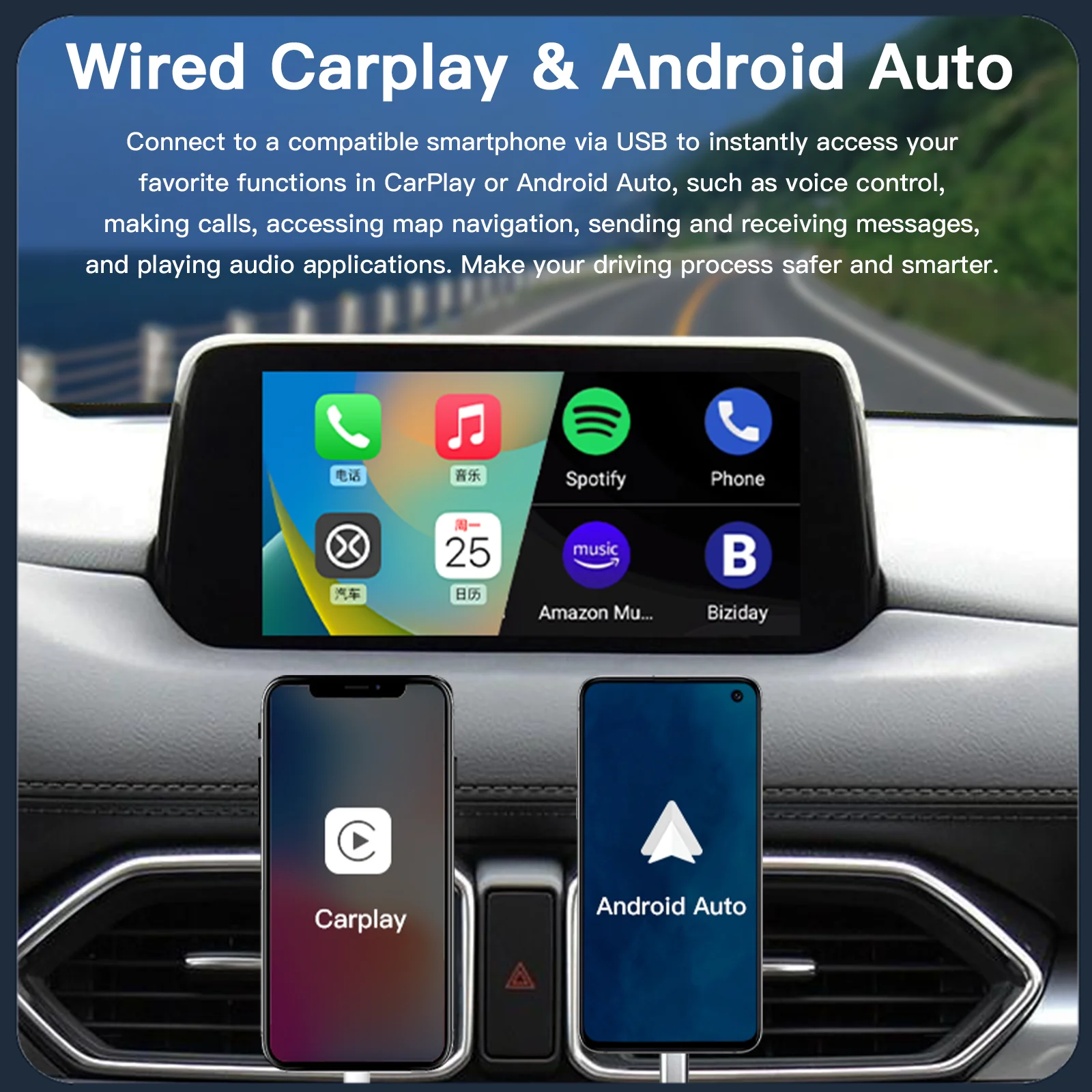 NEUER P2 Kabelgebundener Oder P3 Kabelloser Apple CarPlay 3