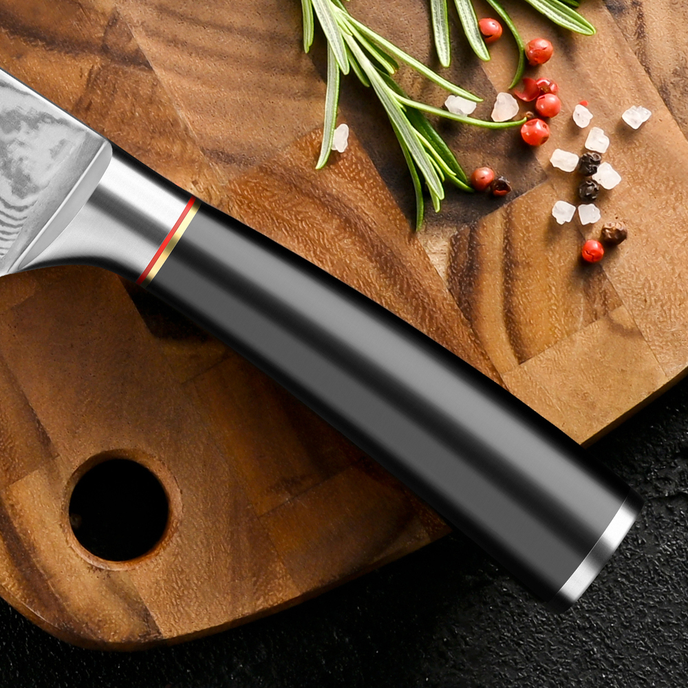 6-Piece Damascus Knife Set ABS Handle 3