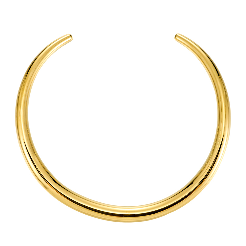 Mirror Polished Stainless Steel Statement Choker 2