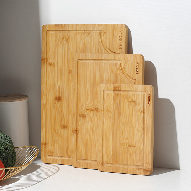 Organic Bamboo Board Set with Side Handles 3