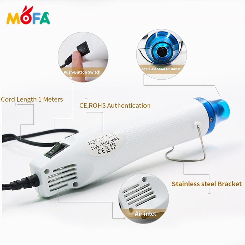 Mini DIY Heat Air Gun Shrink Tool With 2
