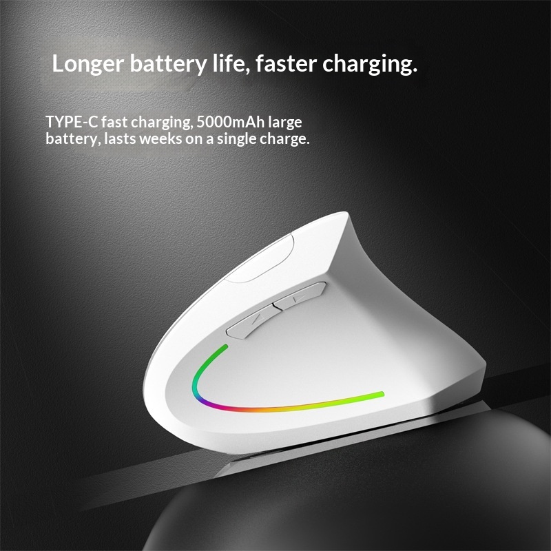 Silent Wireless Vertical Mouse with Buttons 3