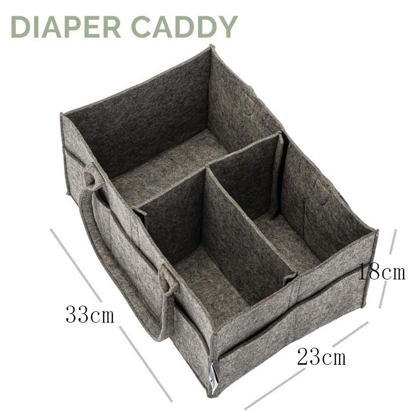 Felt Diaper Caddy Basket Organizer 4