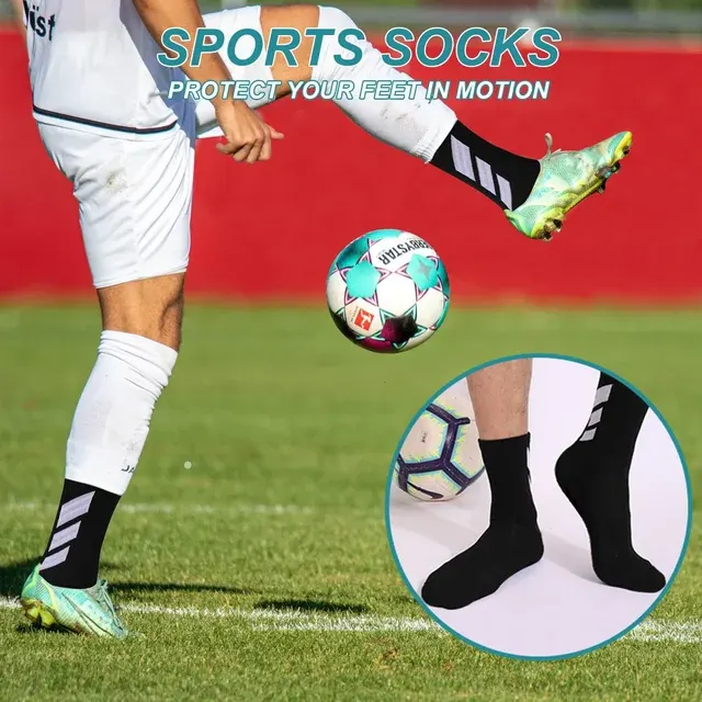 Anti-Slip Football Socks with Grip Dots, 1-3 Pairs 3