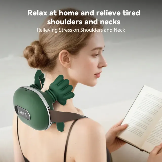 Touchscreen-Heizmassagegerät für Nacken und Schultern Intelligente Infrarot-Wärmetherapie Shiatsu-Massage 4