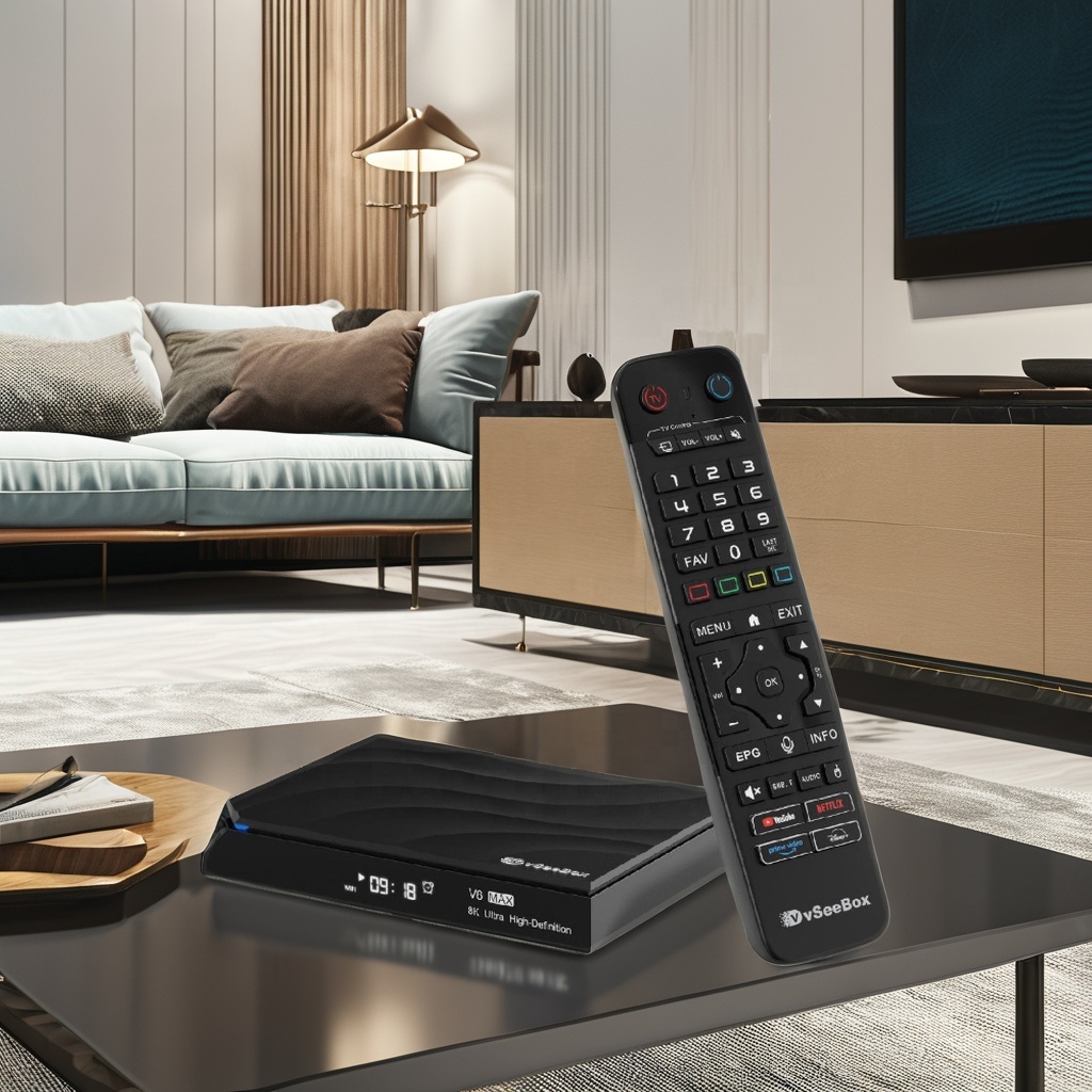 6K Android 14 Media Box mit Hintergrundbeleuchtung