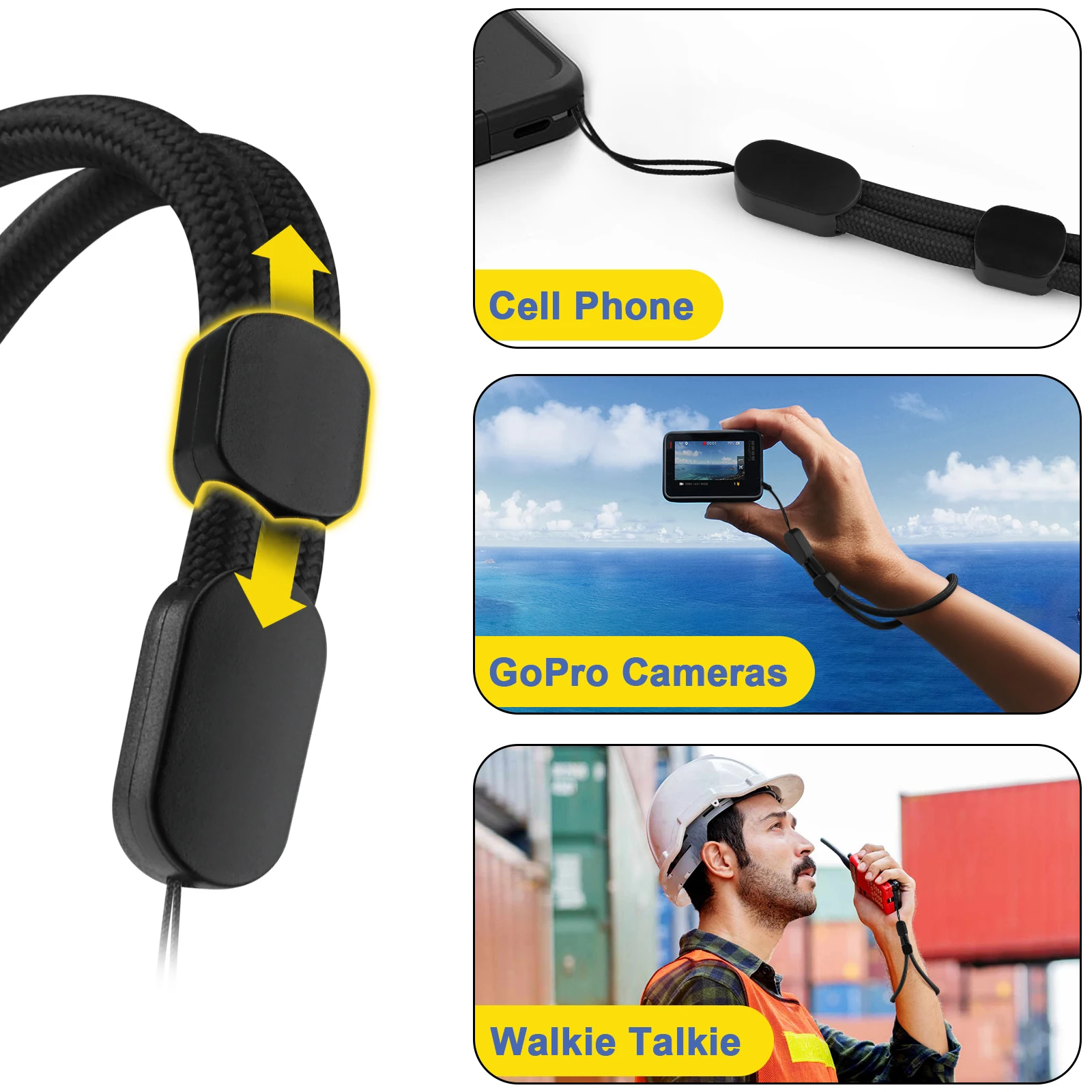 6 Teile los Hand Handgelenk Strap Lanyard Nylon 4