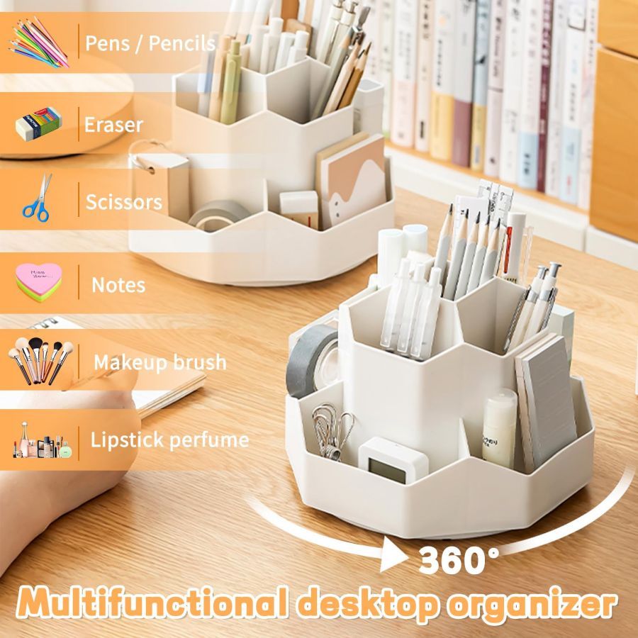 Rotating Metal 9-Slot Pen Holder 3