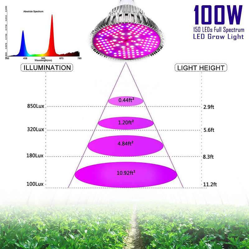 20W LED Plant Grow Bulb 3000K Greenhouse 4