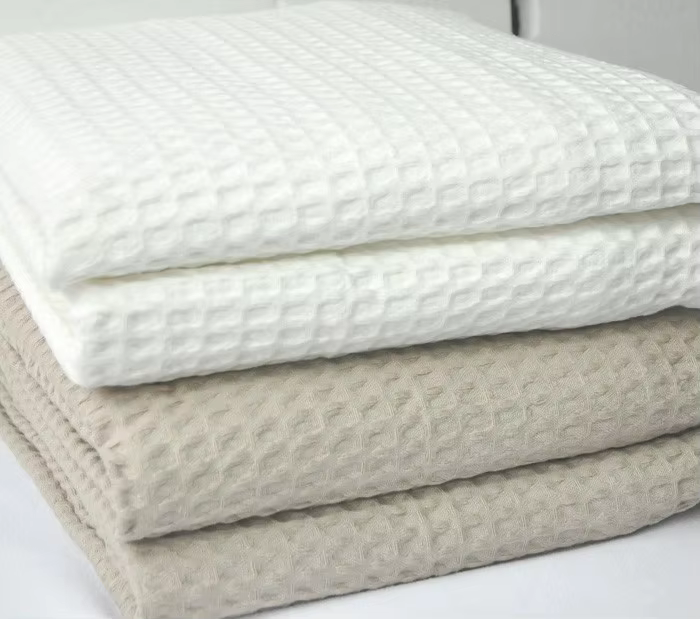Solid Terry Waffle Cotton Blanket 3